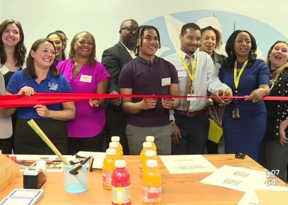 Educators celebrate newly renovated break room